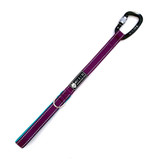 Wolf & I Co. Zion purple training leash australia, features stainless steel d ring, neoprene handle, reflective weave for night walks and an extra tough 25kn carabiner.