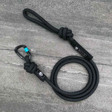 The ultimate black rope dog leash, the Sensei! The Sensei is rope dog leash that features black weave and a super cool black and blue carabiner to match. This epic leash is expected to sell pretty quickly so get yours while stocks last!