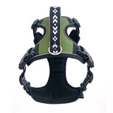 The no pull dog harness features a padded neoprene handle for control