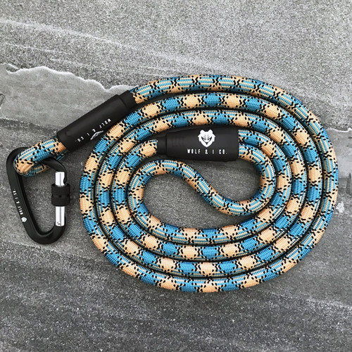 Strong and lightweight your dog will love The Rancher six foot Climbing Rope Dog Leash by Wolf & I Co.