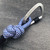 Wolf & I Co. Kingfisher Knotted Climbing Rope Dog Leash features a secure locking carabiner in Silver.