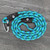 Wolf & I Co. Lost Paradise 6ft climbing rope dog leash is made of ultra-strong nylon climbing rope. Nylon is lightweight, weatherproof, and will not mildew or fray (unlike cotton rope leashes).