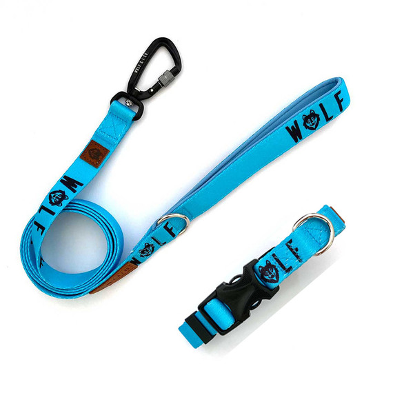Wolf & I Co. matching blue leash & puppy collar sets are ideal for everyday dog walking. Shop online now and save.