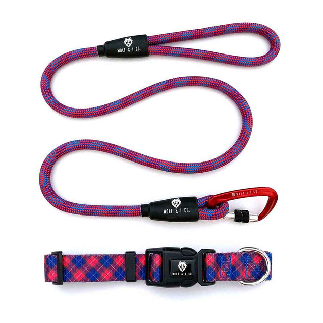 The Musk Cartel rope dog leash and matching dog collar set is best for everyday dog walking and dog training. Shop online and save!