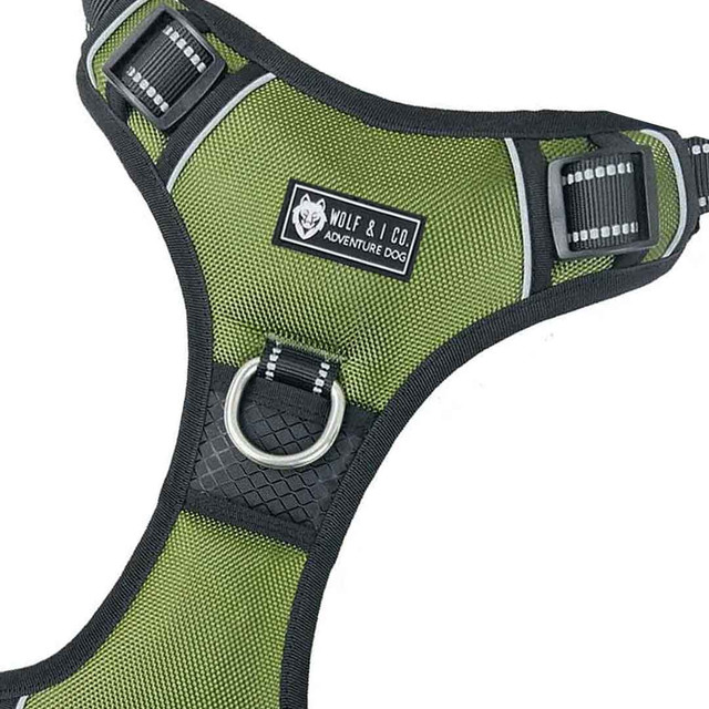 The Olive No Pull Dog Harness will stop your dog pulling on your daily dog walks. 