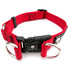 Wolf & I Co. Rock Lobster Red Dog Collar features stainless steel, double d ring leash attachment, id tag attachment and secure buckle. Available in Medium/Large for medium to large sized dogs.