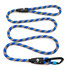 Wolf & I Co. Dolce Cabana 6ft blue rope dog leash is made of ultra-strong nylon rope. Nylon is lightweight, weatherproof, and will not mildew or fray (unlike cotton rope leashes). 