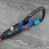 The Wolf & I Co. The Valley orange and blue rope dog Leash with carabiner clip in black.