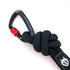 The Wolf & I Co. Ninja six foot black dog leash features a secure locking carabiner in black.