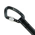 Wolf & I Co. Bluebird black training leash features a 25kn carabiner for extra strength.