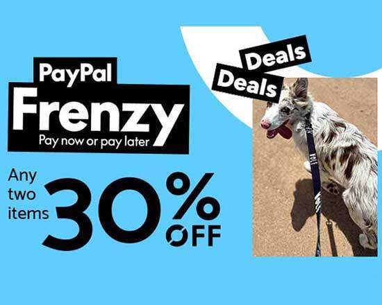 Spoil your dogs - 30% off any two items on now! Use code: PAL30