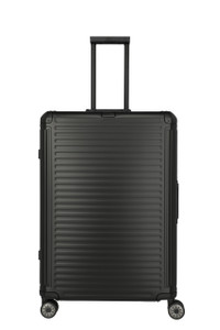 Travelite NEXT Large Aluminium Luggage – Black - front