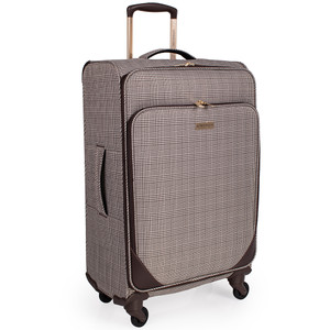 London Fog Camberley Medium Trolley - Soft Shell Lightweight Suitcase (Brown) - main