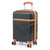 London Fog Eton Small Black Hard Shell Suitcase - 8 Spinner Wheels and TSA Lock - main