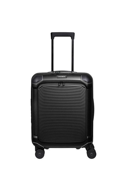 Travelite MILLENNIUM Cabin Trolley with Front Pocket – Black - Front