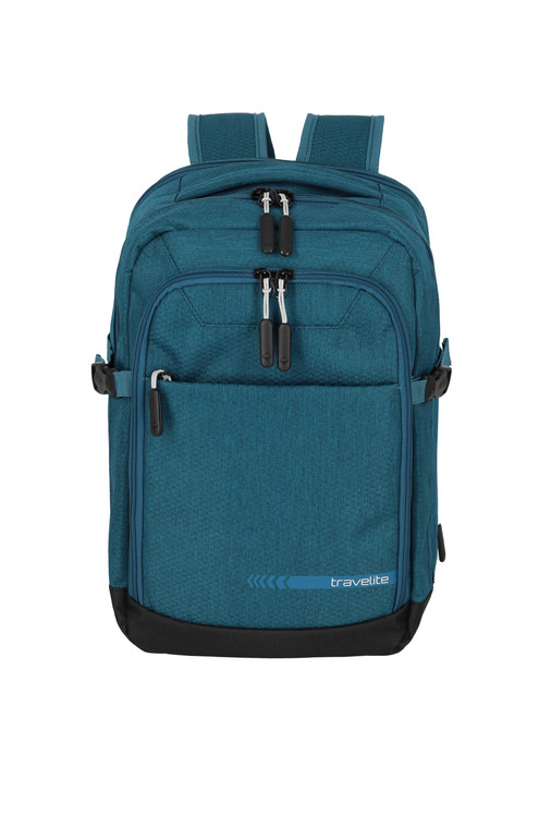 Travelite Kick Off Expandable Cabin Backpack – Petrol - front
