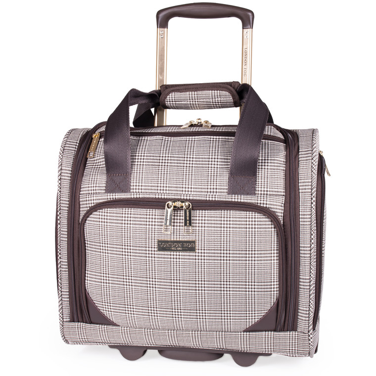 London Fog Camberley Brown Lightweight Soft Shell Under-Seat Case - front