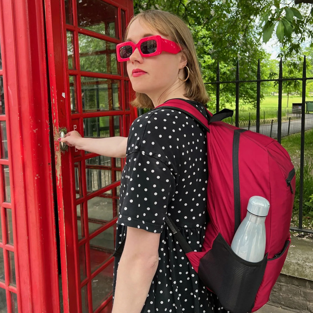 Travel Sentry Foldable Backpack - Red