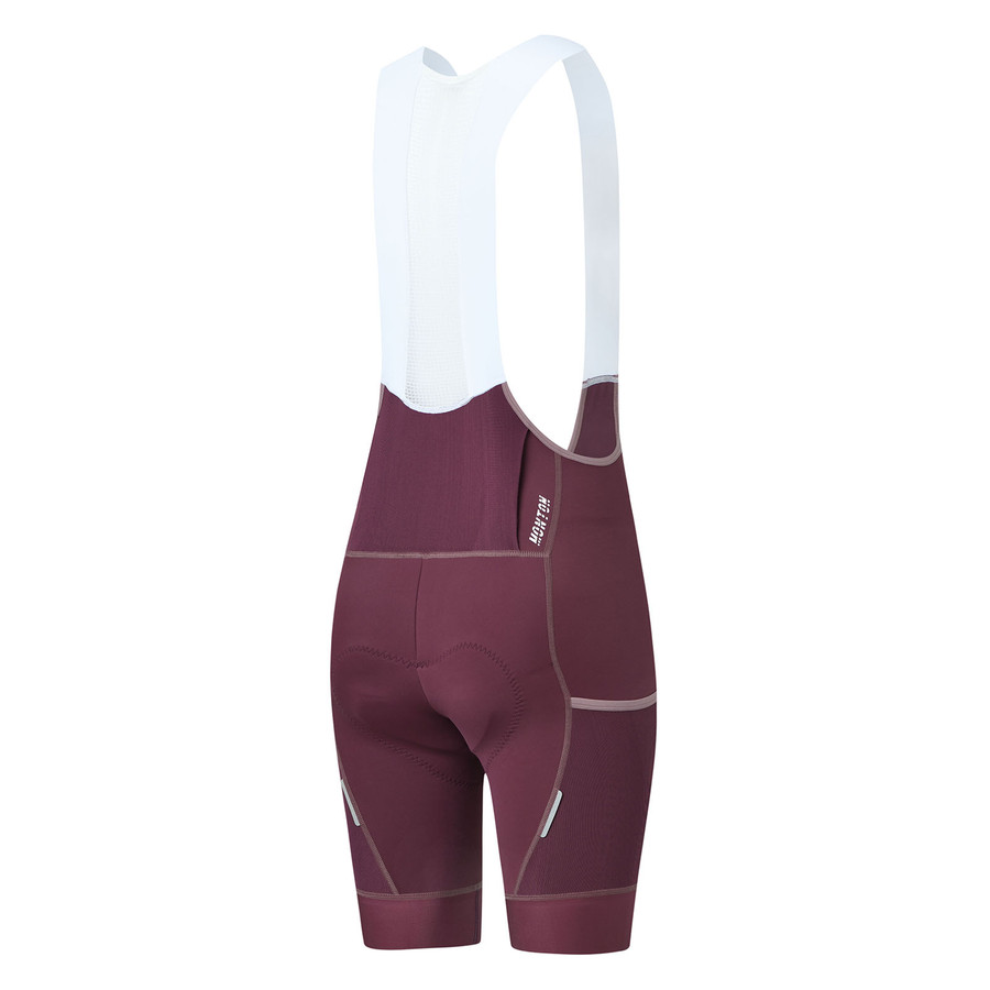 Women's Chase Bib Shorts - burgundy red