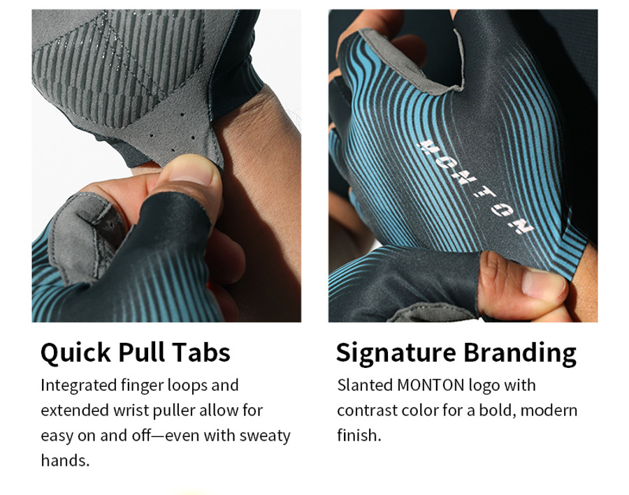 Shadow Fade Gloves - black green