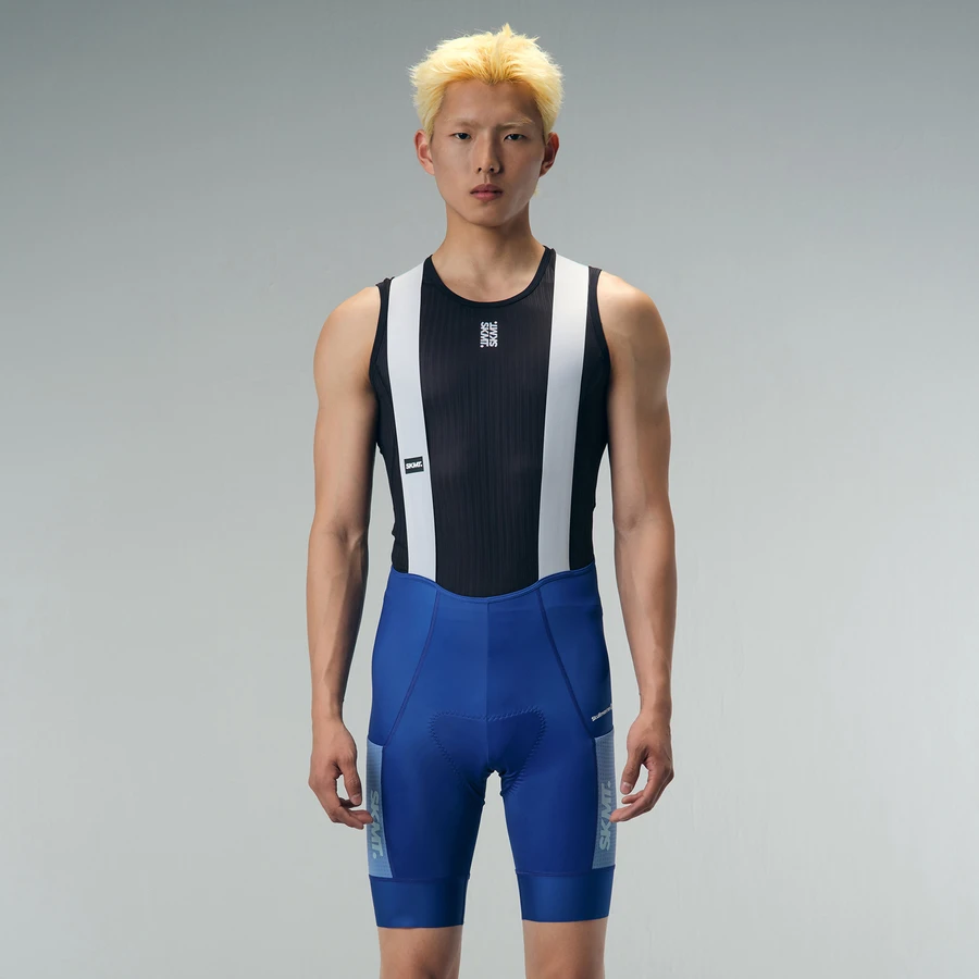Men's Motion Cargo Bib Shorts - deep blue