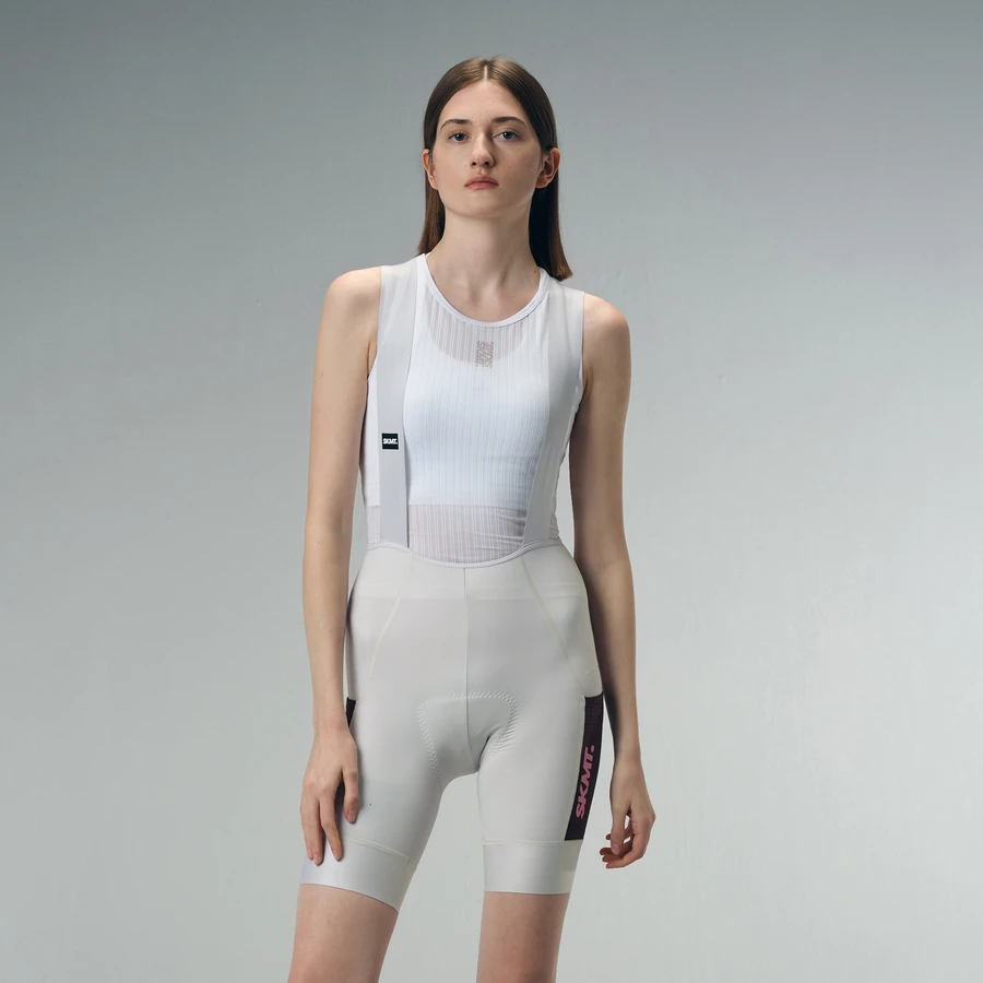 Women's Motion Cargo Bib Shorts - almond white