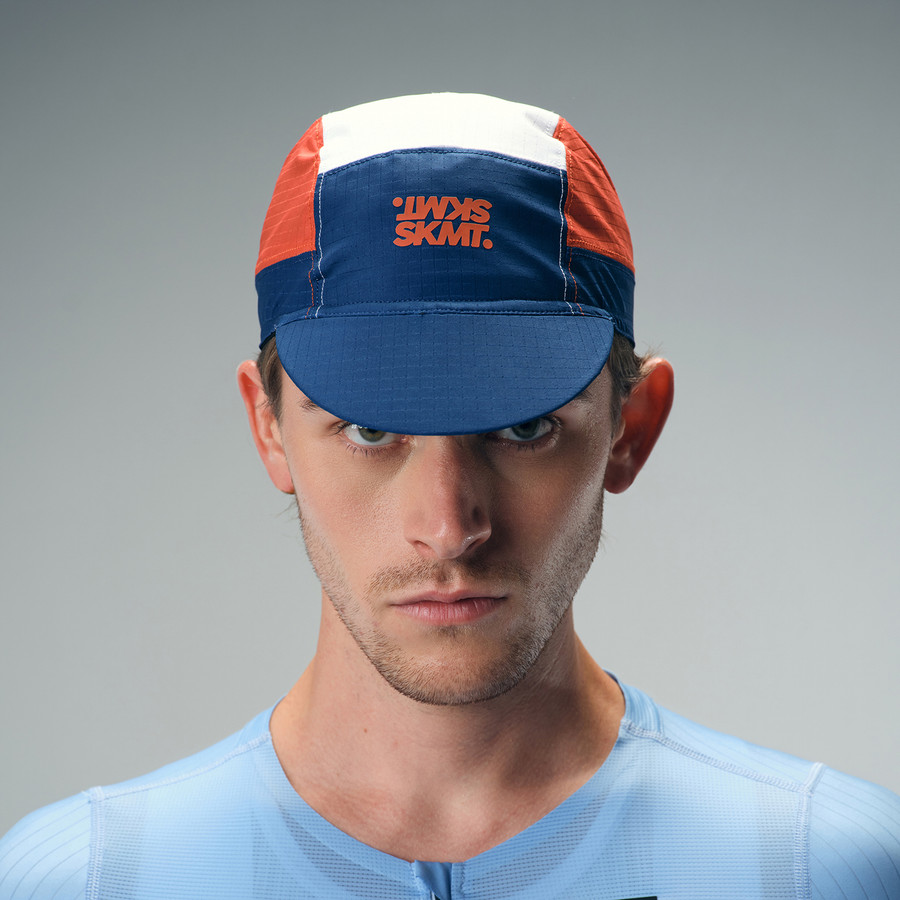 Flux Block Cycling Cap - navy/orange