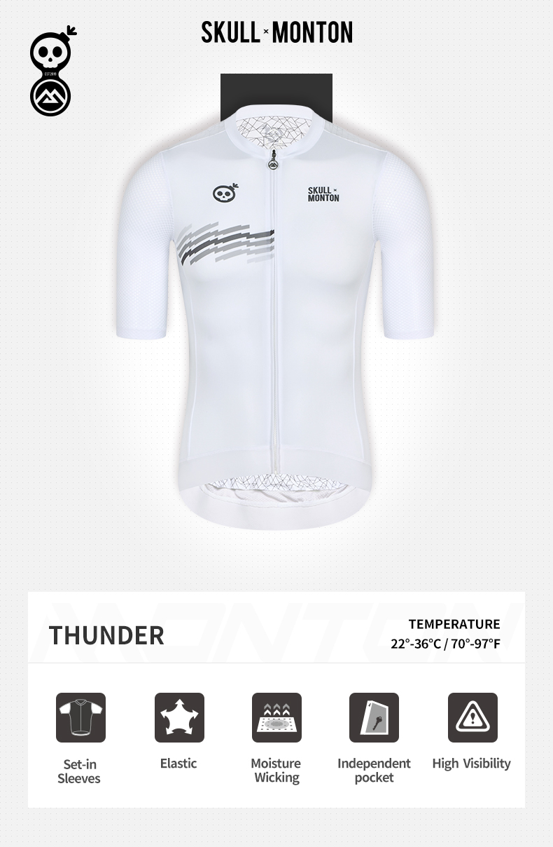 Men's Thunder + Graphene Jersey - white - Monton Sports