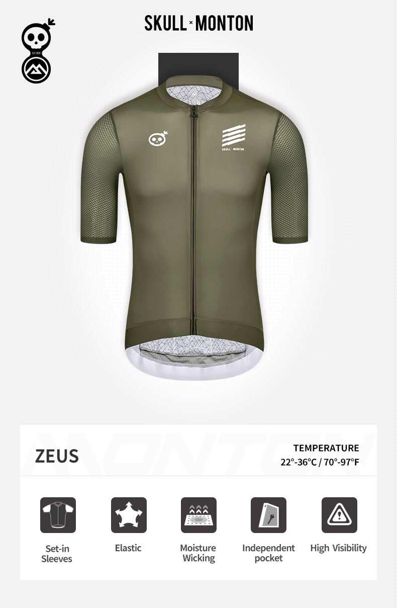 Men's Zeus + Graphene Jersey - covert green - Monton Sports