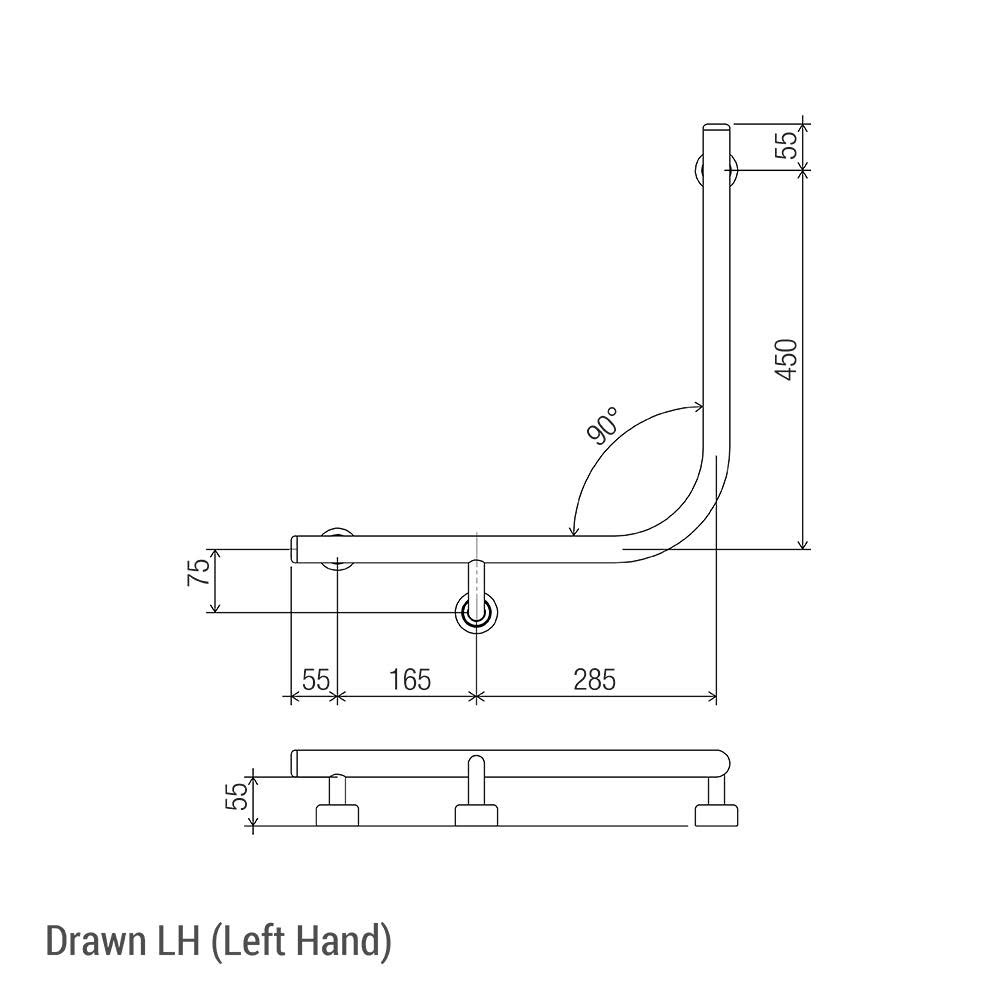 90° Ambulant & Accessible Grab Rail