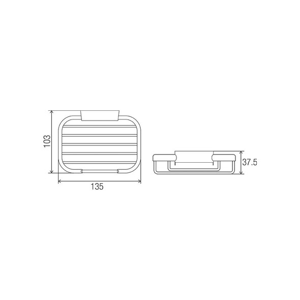 Open Front Rectangular Basket