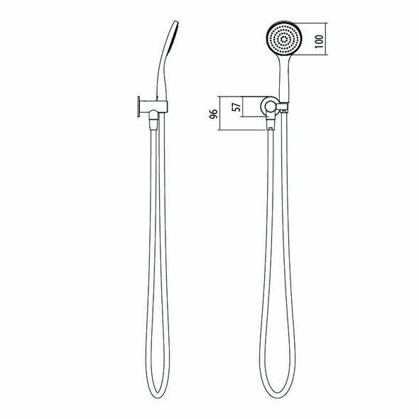 Handheld Shower Wall Outlet Bracket Kit