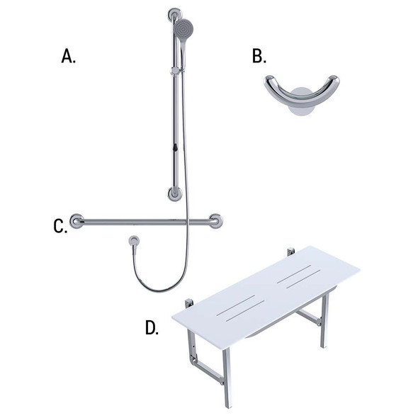 Accessible Shower Recess 01803 Combination Set