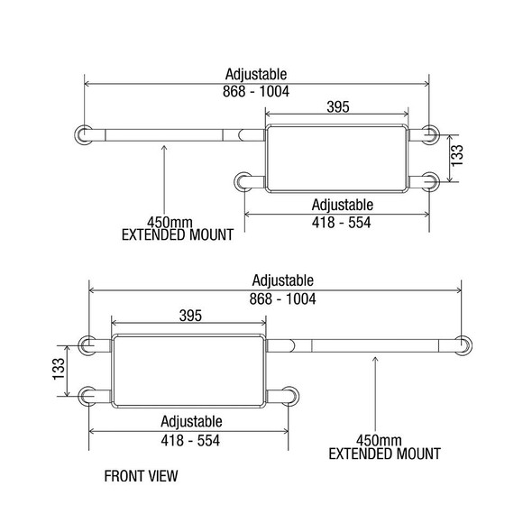 Wall Mounted Extended Backrests with Hideaway™ Mounting System