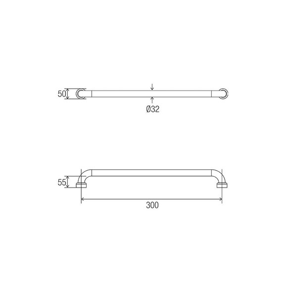 Hygienic Seal® Straight Grab Rail