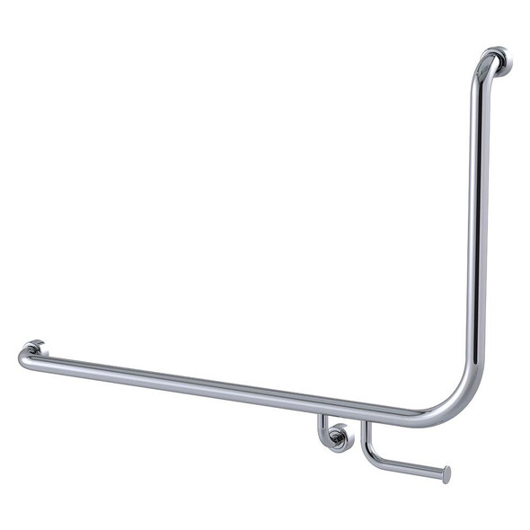 Hygienic Seal® 90° Accessible Grab Rail with Toilet Paper Holder 960mm x 600mm