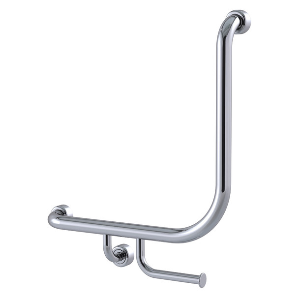 Hygienic Seal® 90° Ambulant Grab Rail with Toilet Paper Holder
