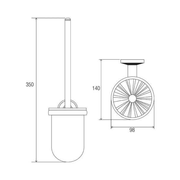 Modena Toilet Brush with Holder