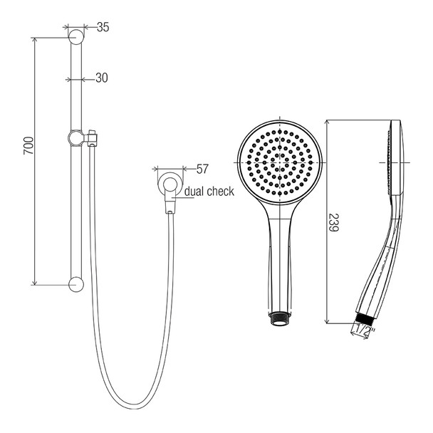 Crystal Rail Shower