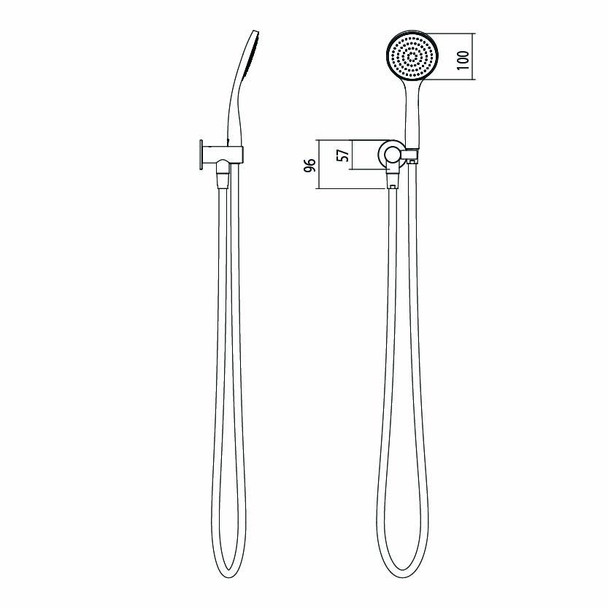 Handheld Shower Wall Outlet Bracket Kit
