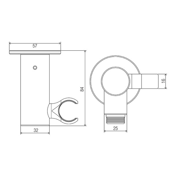 Wall Outlet Elbow Bracket with Dual Check Valve