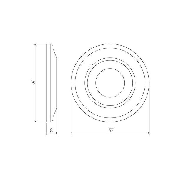 Domed Wall Flange - Round