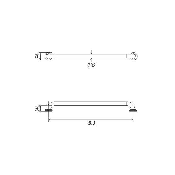 Bariatric Straight Grab Rail