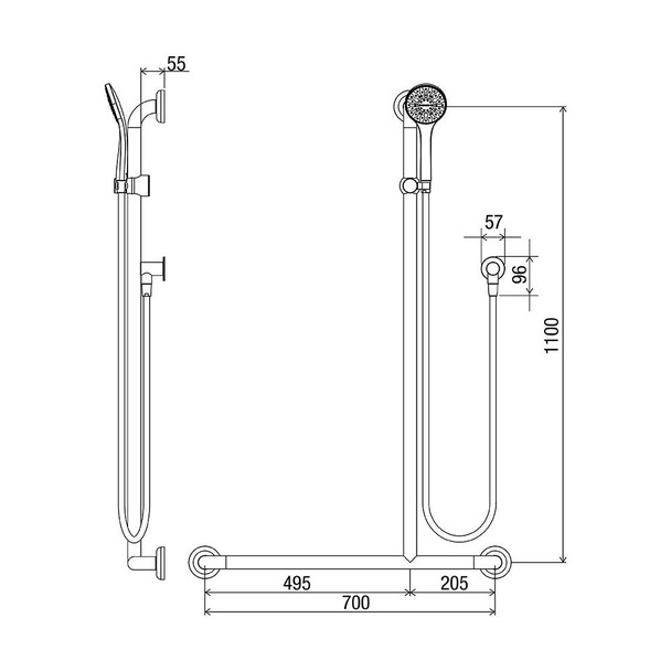 Clam® Flange Shower Kit 20