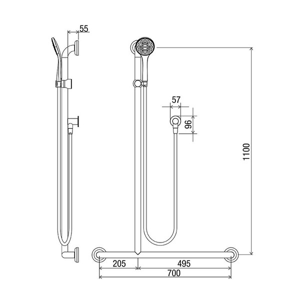 Clam® Flange Shower Kit 20