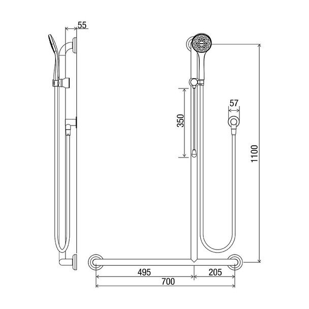 Clam® Flange Accessible Shower Kit 20