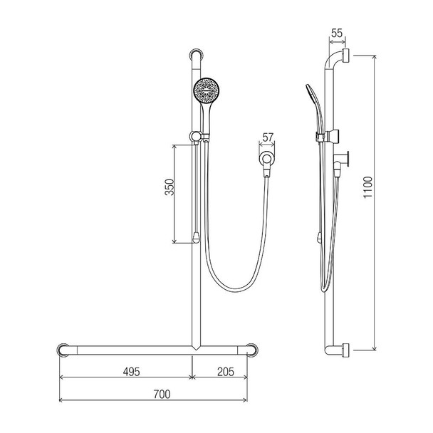 Hygienic Seal® Accessible Shower Kit 20