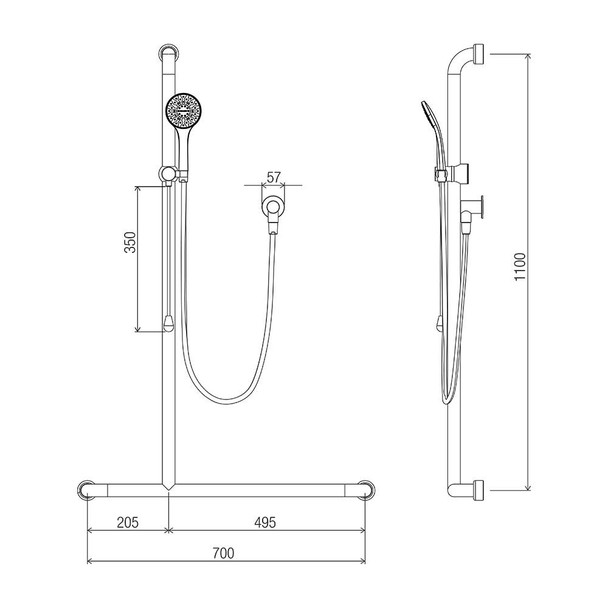 Hygienic Seal® Accessible Shower Kit 20