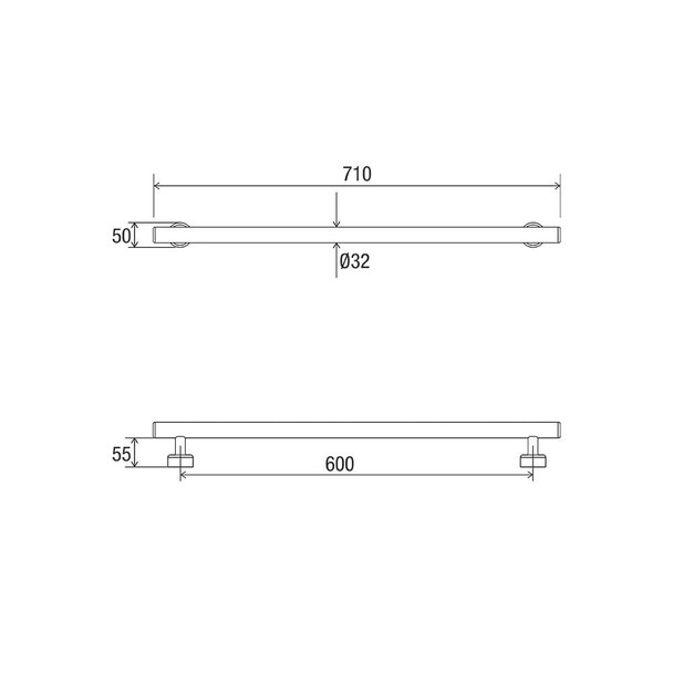 Linear Straight Grab Rail