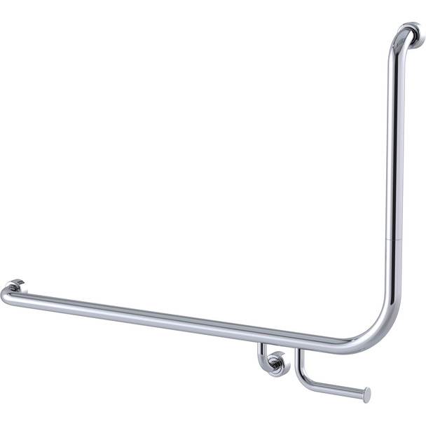 Hygienic Seal® 90° Accessible Grab Rail with Toilet Paper Holder 960mm x 600mm